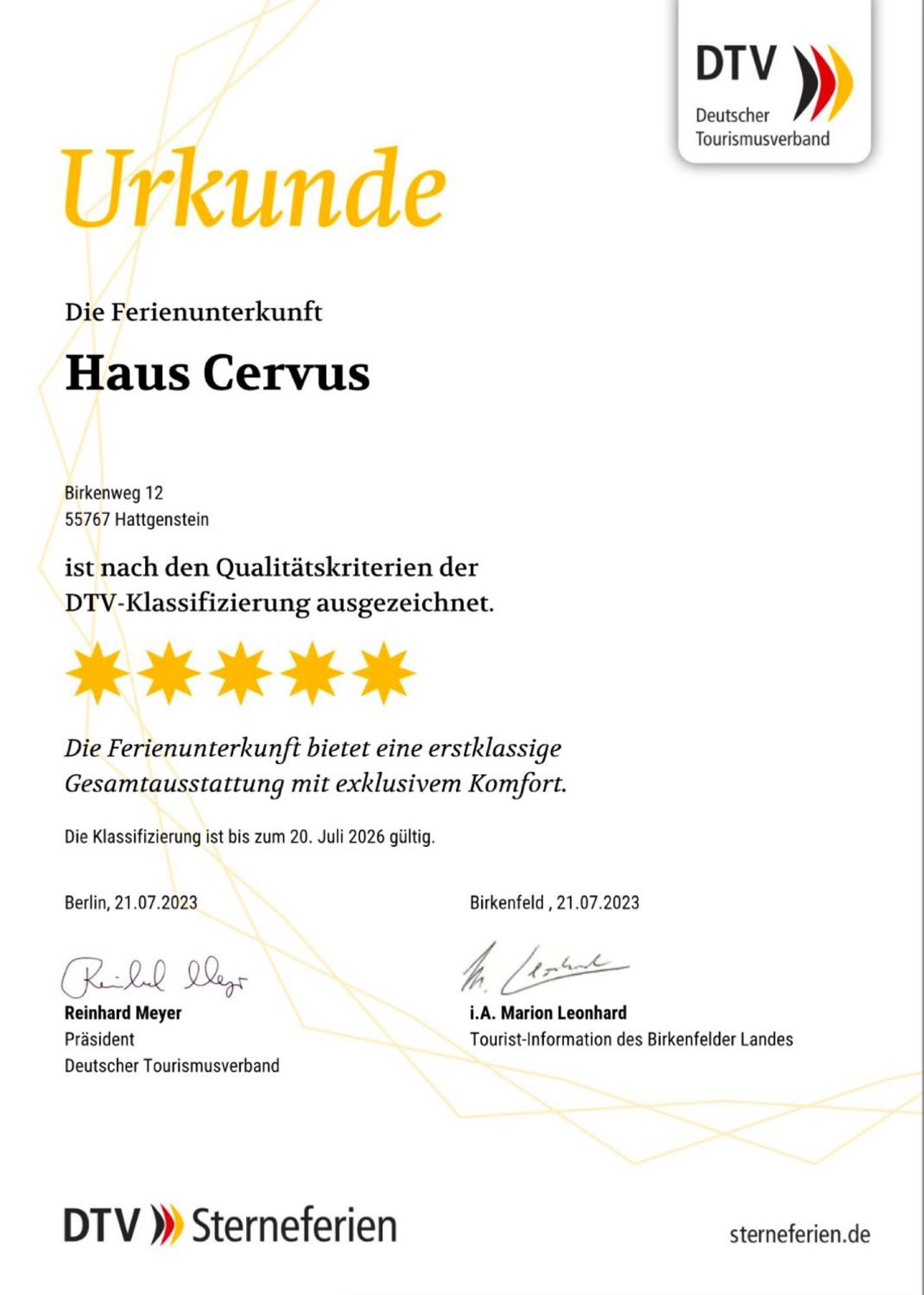 Haus Cervus Villa Hattgenstein Exteriör bild